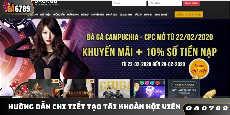 Hướng dẫn chi tiết tạo tài khoản hội viên